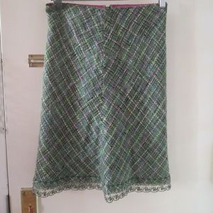 Express Design Studio Green Tweed Suit Skirt 2